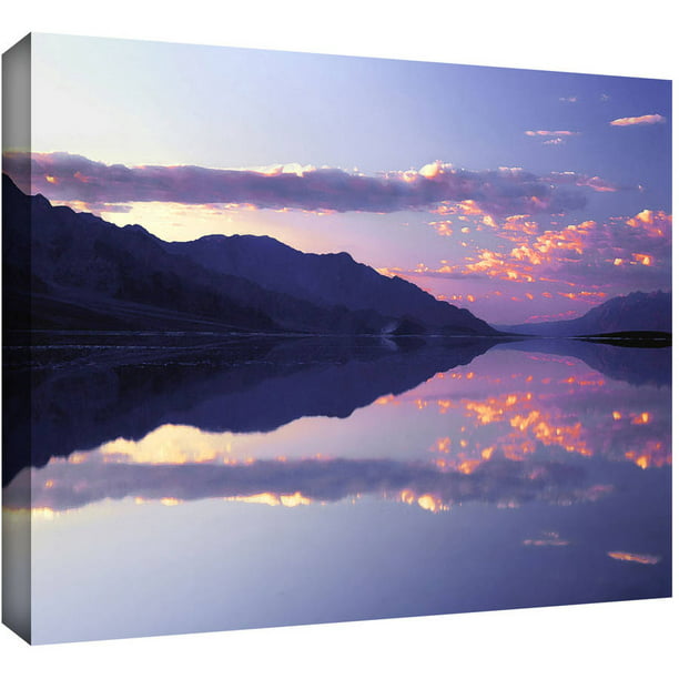 24 by 32 ArtWall Dean Uhlinger 4 Piece Bad Water Sunset Gallery-Wrapped Canvas Set 